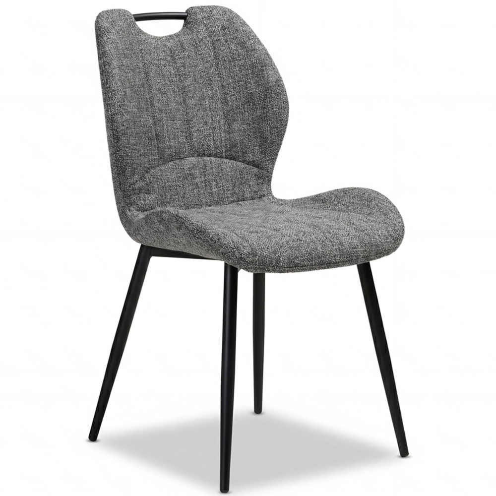 wilko Brooks Dark Grey Handle Back Dining Chair Image 2
