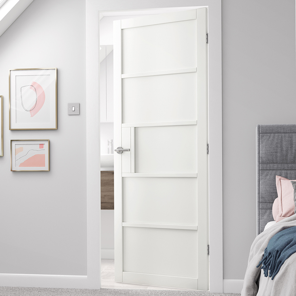 JB Kind Metro Urban Industrial White Ladder Style Internal Door 1981 x 838mm Image 2