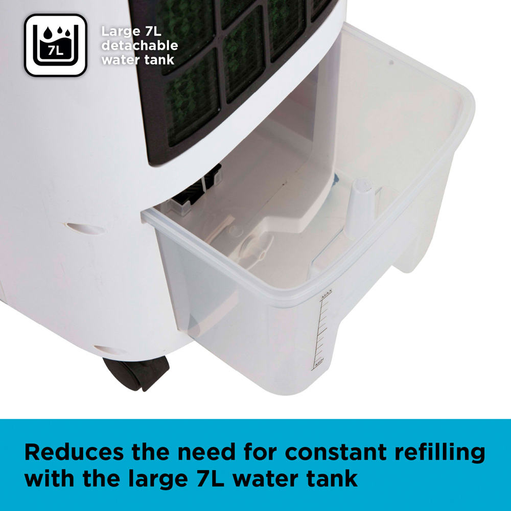 BLACK+DECKER White 2 in 1 Portable Air Cooler 7L Image 9