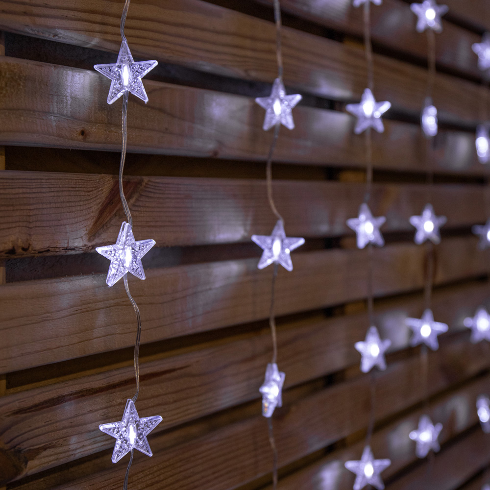 Samuel Alexander 108 White LED Christmas Star Curtain Lights 1.2 x 1.2m Image 4