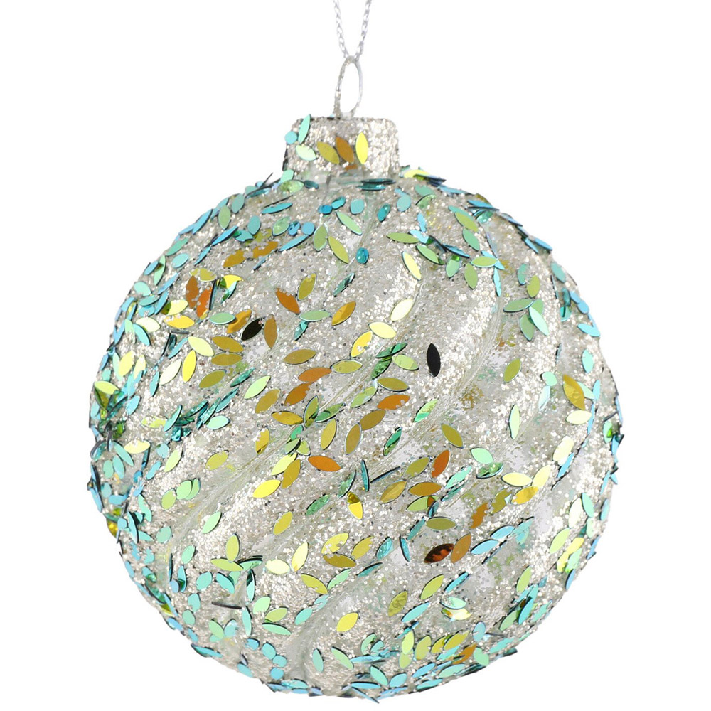 Green & Gold Sparkle Bauble - Green & Gold Image