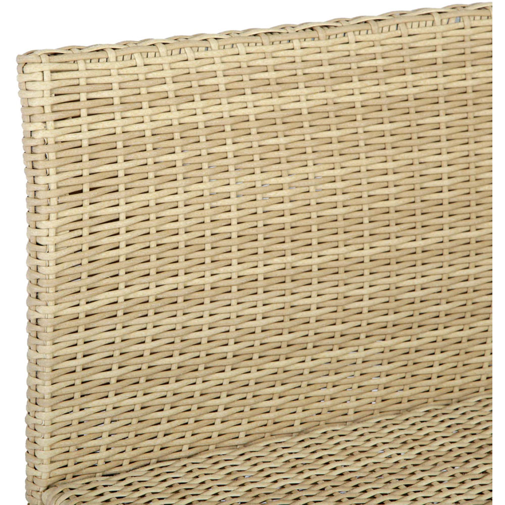 HGD Thalia 8 Seater Natural and White Rattan Garden Corner Dining Sofa Set with Glass Table Image 6