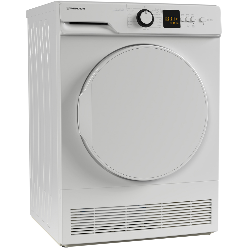 White Knight WK-AT8CW 8kg White Freestanding Tumble Dryer Image 3