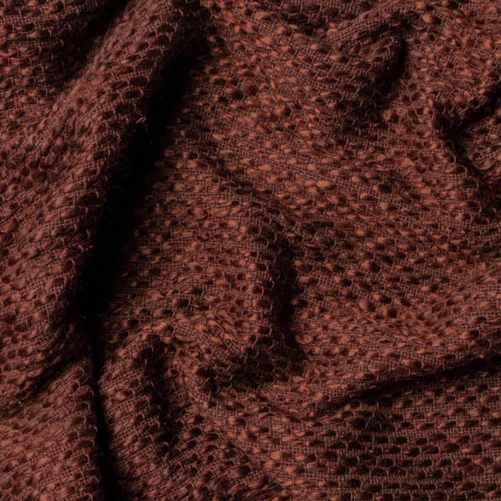 Hoem Morni Chestnut Woven Tasselled Throw 130 x 180cm Image 3