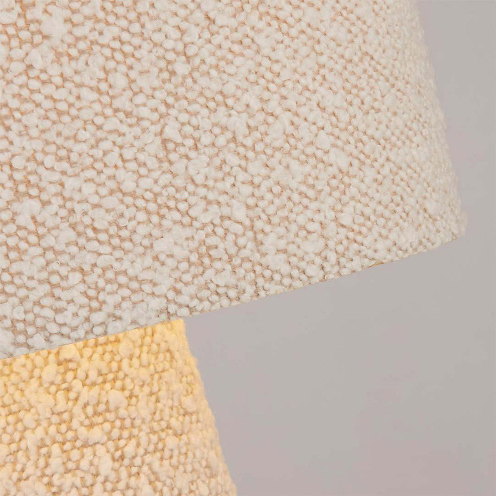 Lighting Collection Boucle White Table Lamp Image 4