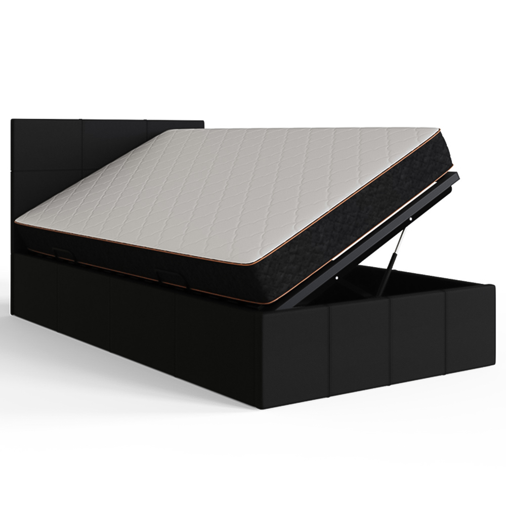 GFW Single Black Side Lift Ottoman Bed Image 3