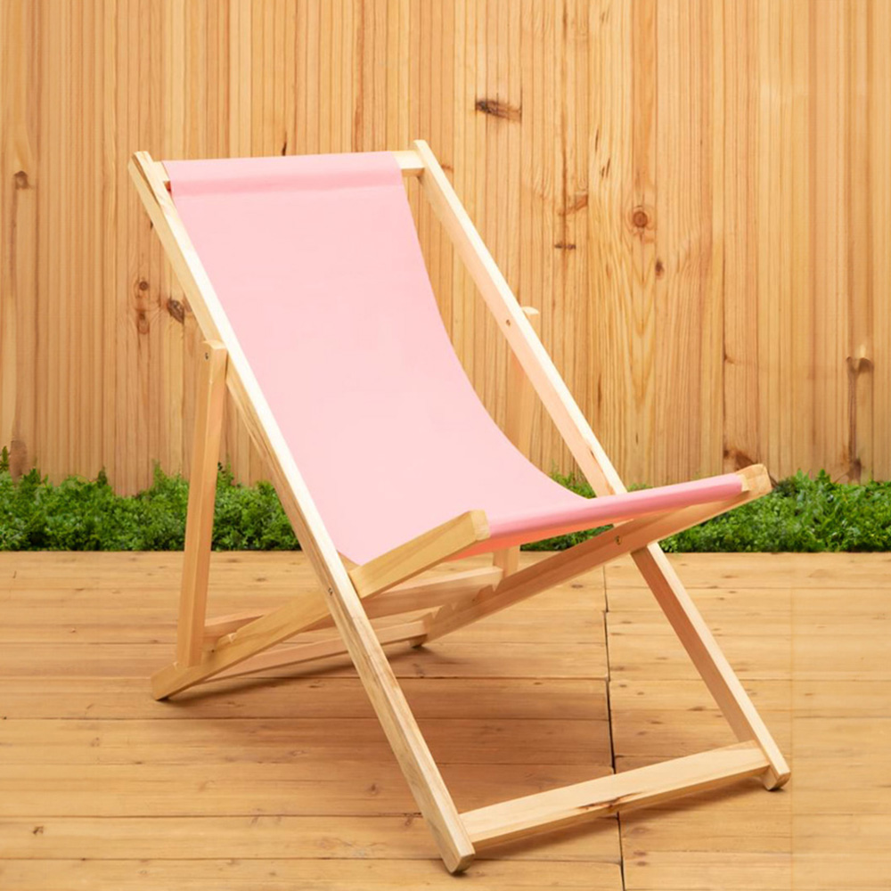 Interiors by Premier Beauport Pink Deck Chair Image 1