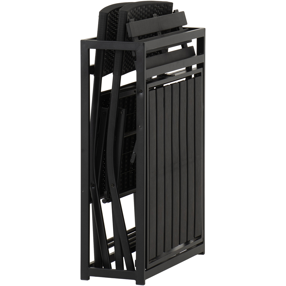 Seconique 3 Piece Black Foldaway Garden Set Image 6