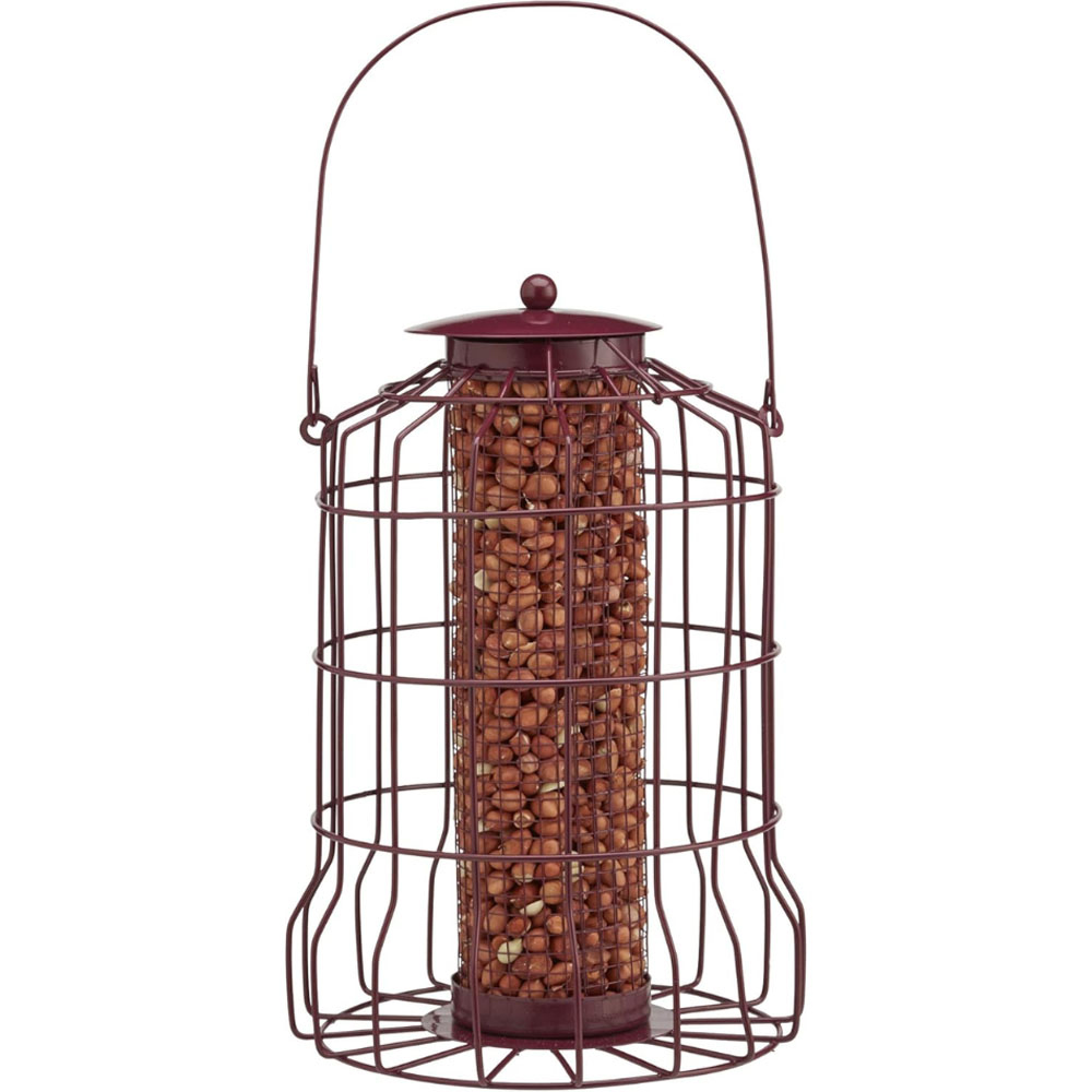 Happy Beaks Powder Coated Mesh Hanging Bird Nut Feeder with Squirrel Guard Image 3