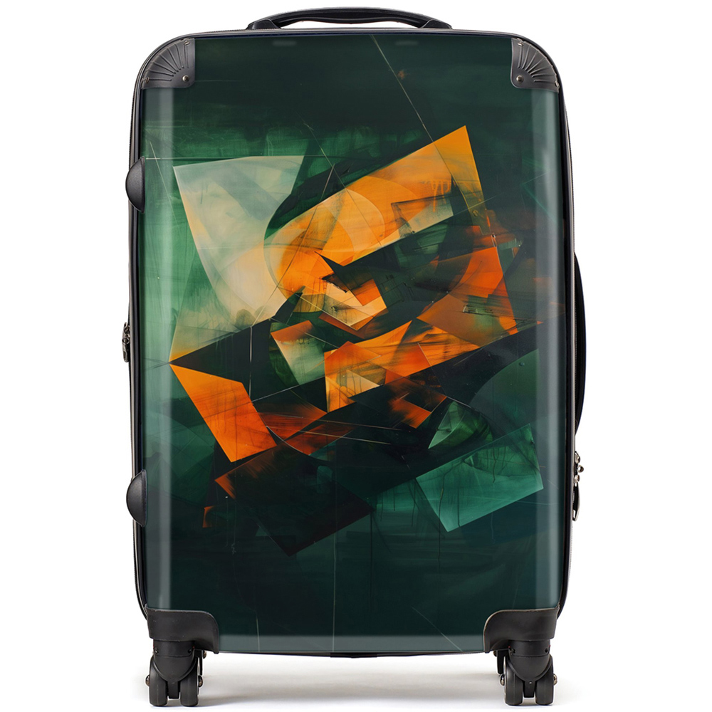 Warren Reed Designer Medium Sharp Triangles Suitcase Image 1