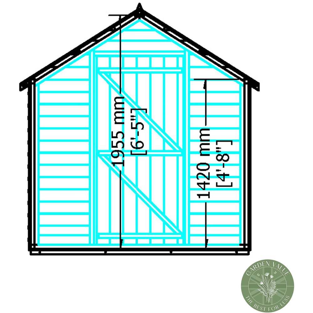 Shire 8 x 6ft Dip Treated Overlap Shed Image 8