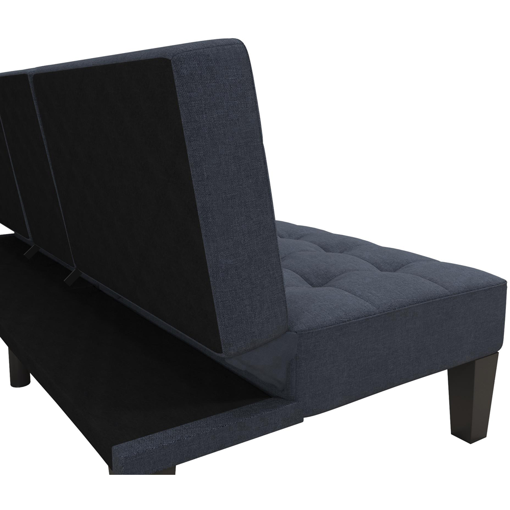 Dorel Adalynn Blue Linen Convertible Futon Image 6