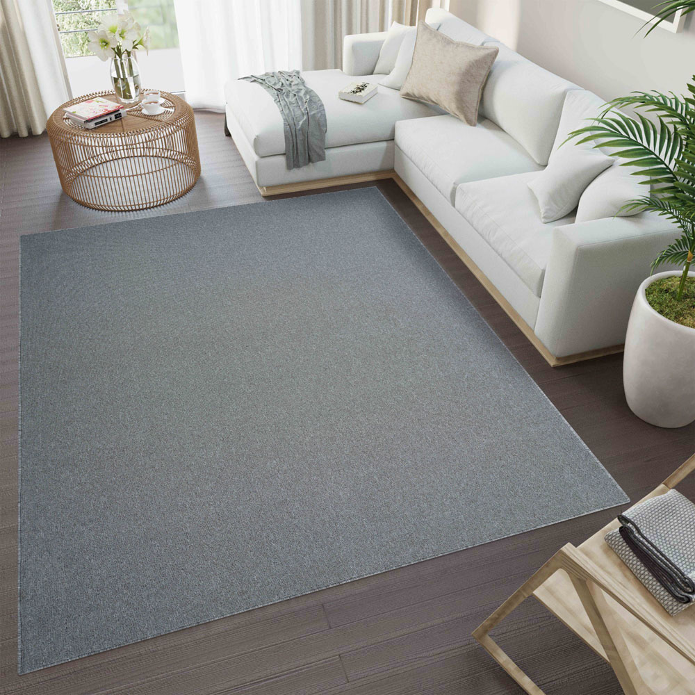Desire Rugs Simple Silver Low Pile Felt Backing Tufted Rug 290 x 200cm Image 5