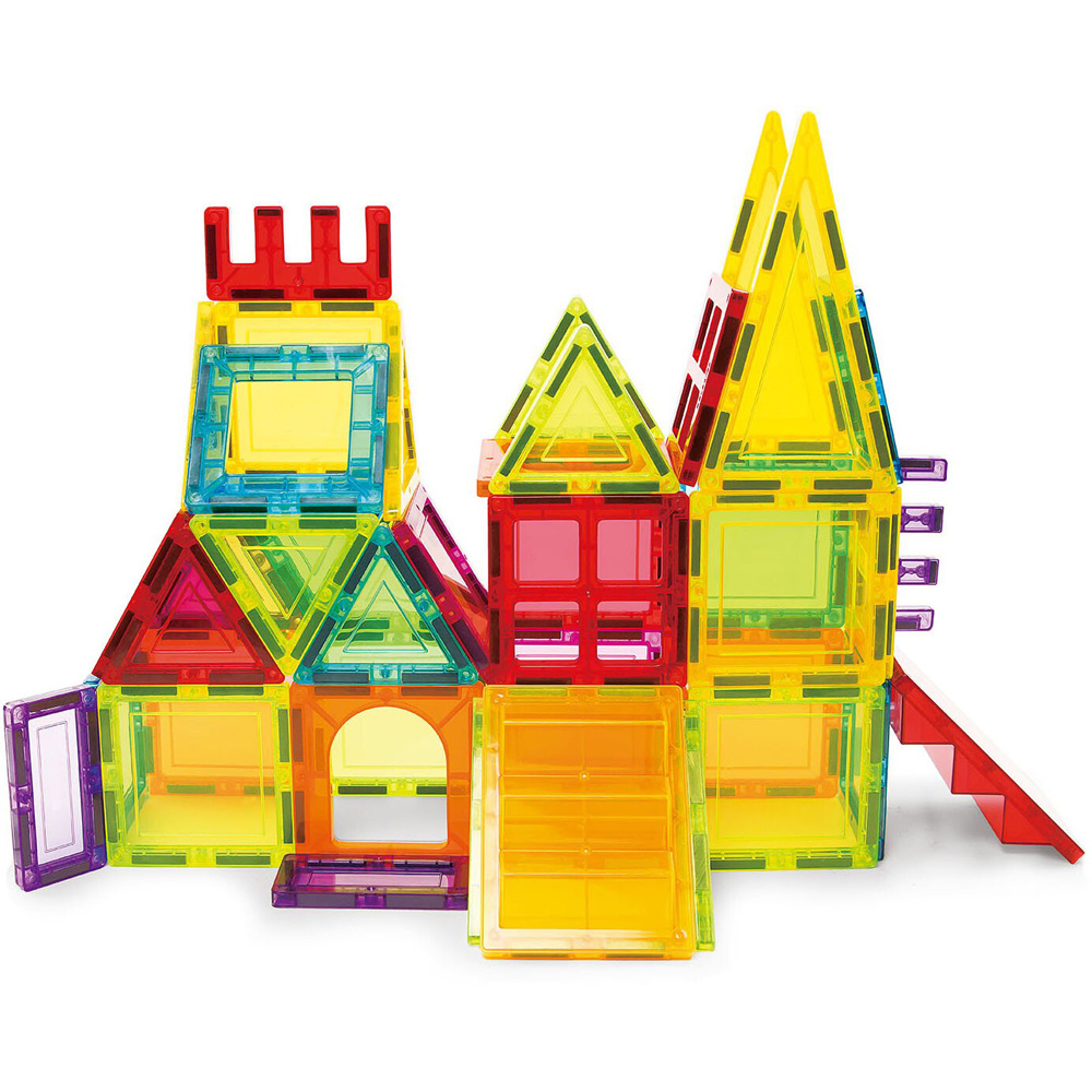 66 Piece Magnetic Tiles - Multicolour Image 4