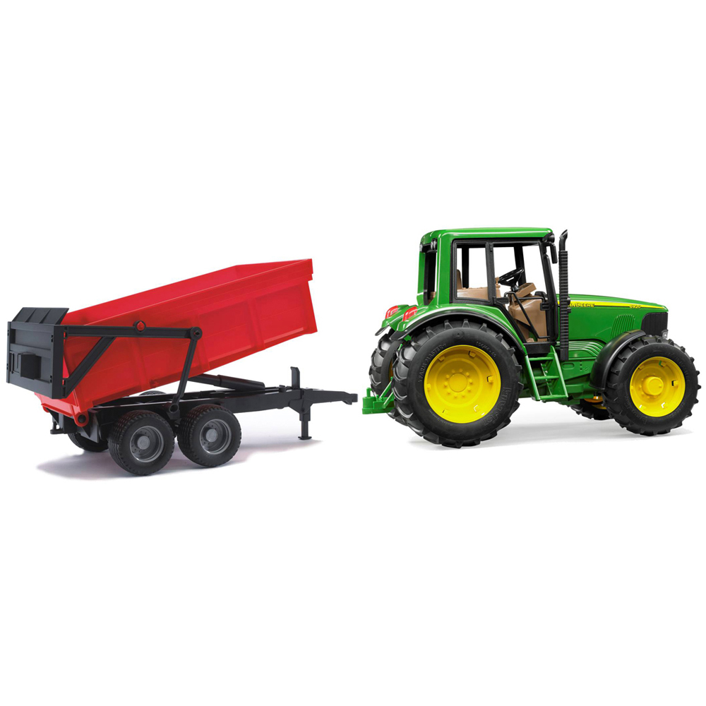 Bruder Kids John Deere 6920 Tractor Playset Model with Tipping Trailer Image 4
