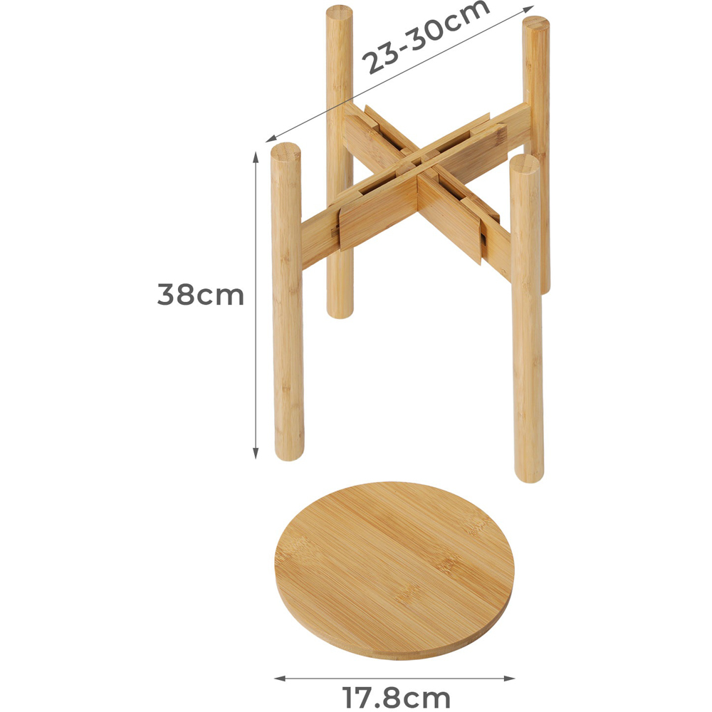 Levede Bamboo Adjustable Plant Stand 20-30cm Image 9