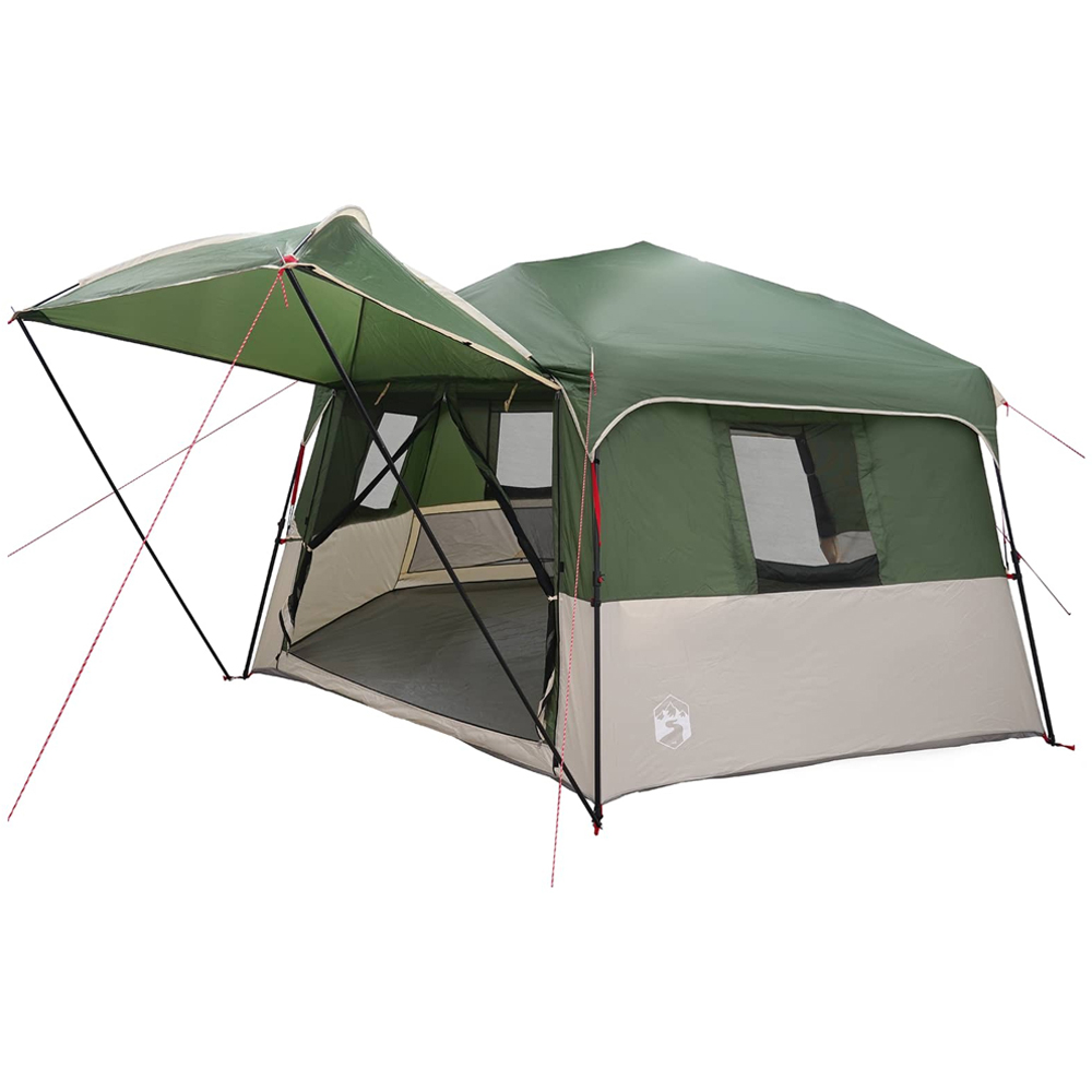 vidaXL 12 Person Instant Camping Shelter Green Image 4