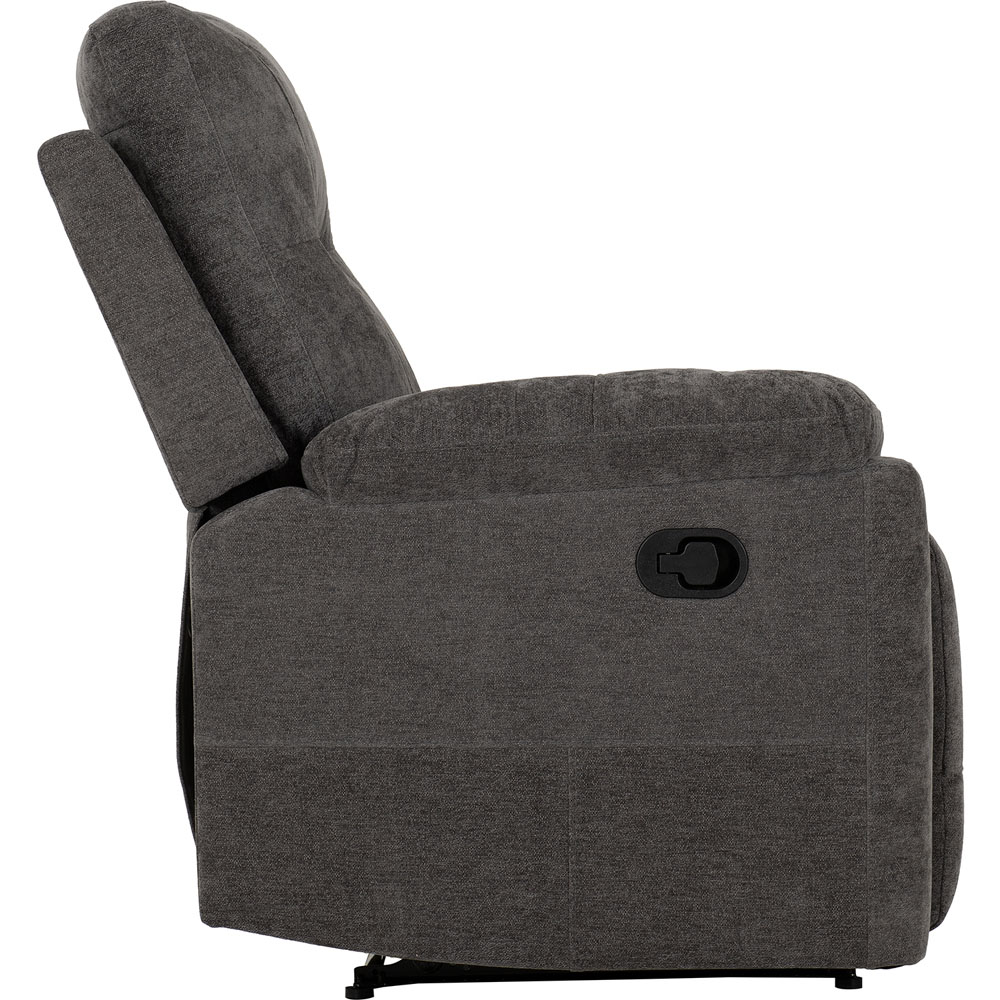 Seconique Guildford Grey Fabric Manual Recliner Chair Image 6