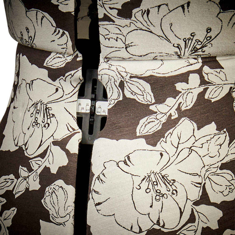 Sewing Online 5901A Grey Floral Hollyhock Adjustable 8-Part Dressmakers Dummy with Hem Marker Small Image 6