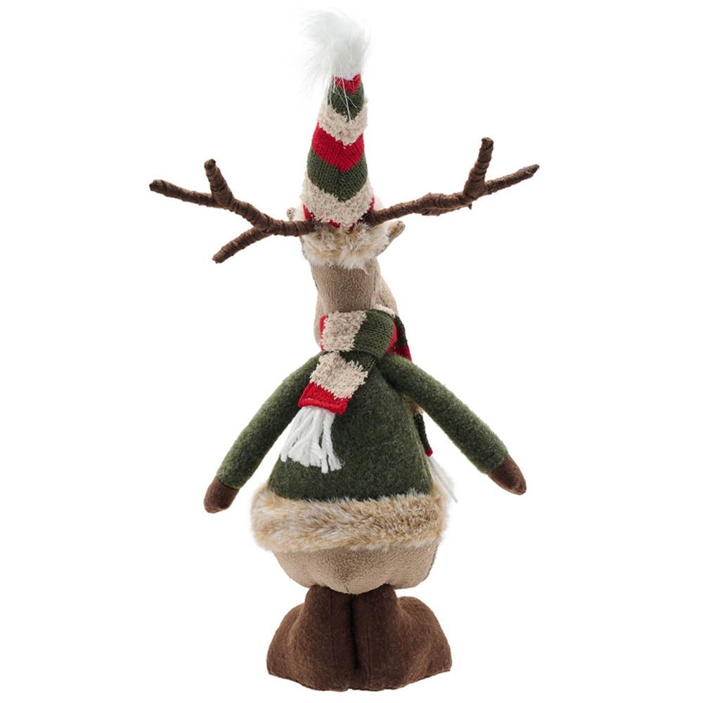 The Christmas Gift Co Moose with Short Legs Fabric Standing Decoration Image 3
