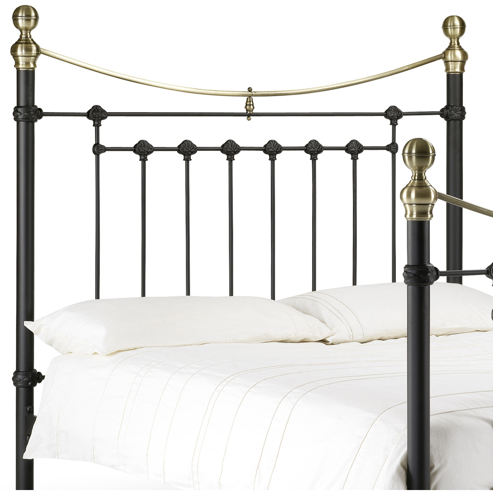 Julian Bowen Victoria King Size Satin Black Bed Image 3