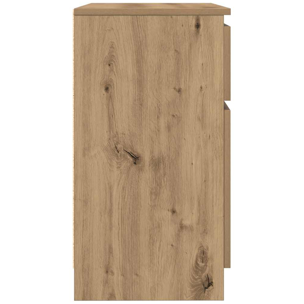 vidaXL 2 Door Single Drawer Artisan Oak Sideboard Image 7