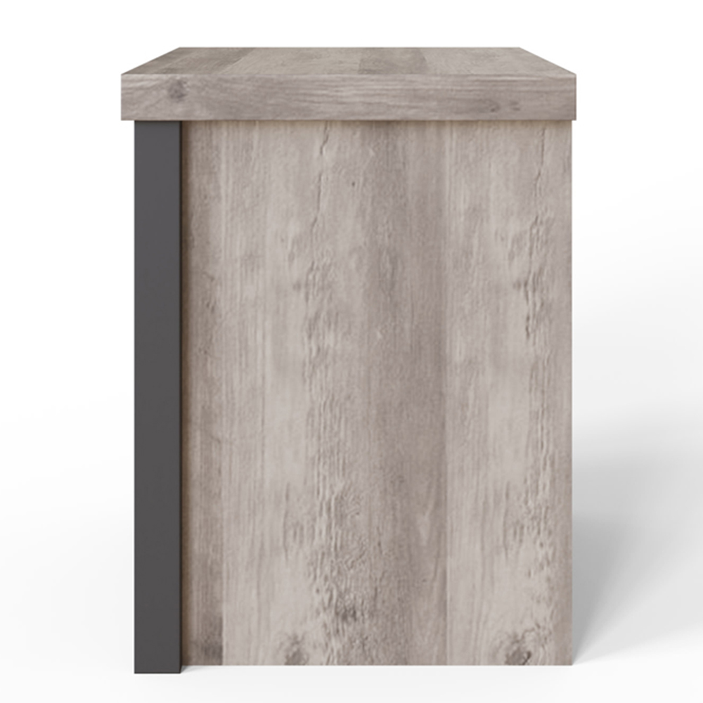 GFW Boston Single Drawer Grey Lamp Table Image 5