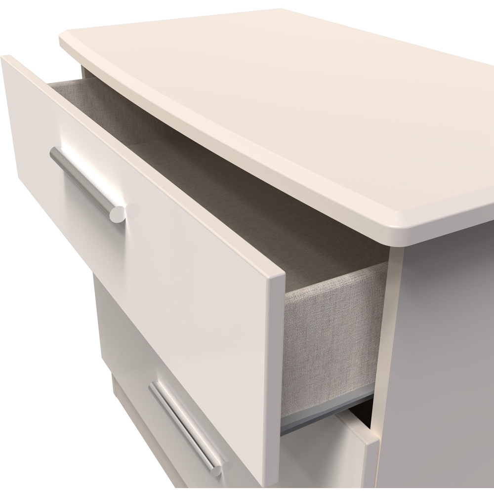 Crowndale Knightsbridge 3 Drawer Kashmir Gloss Chest of Drawers Ready Assembled Image 6