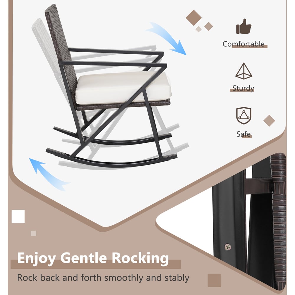 Costway 2 Seater Rattan Patio Bistro Set Image 4