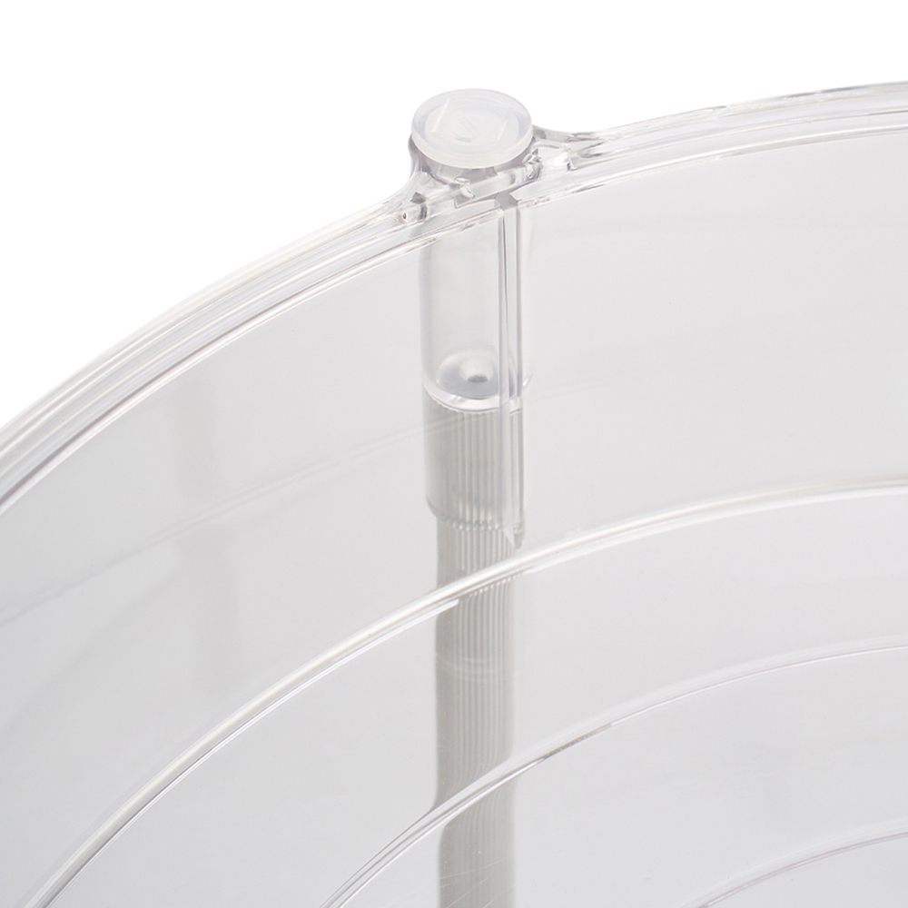 Living and Home 4 Shelf Clear Round Rolling Storage Cart Image 4