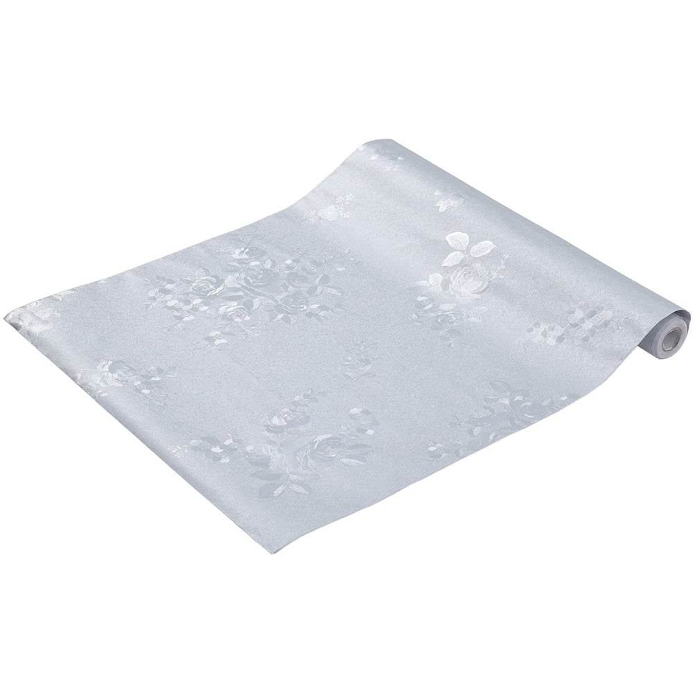 Living and Home Floral Textured Grey PVC Self Adhesive Wallpaper Image 4