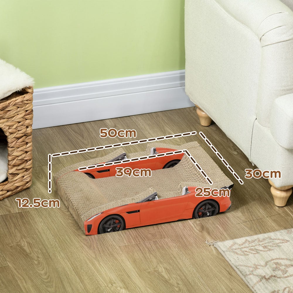 PawHut Cat Scratching Board with Bed Image 8