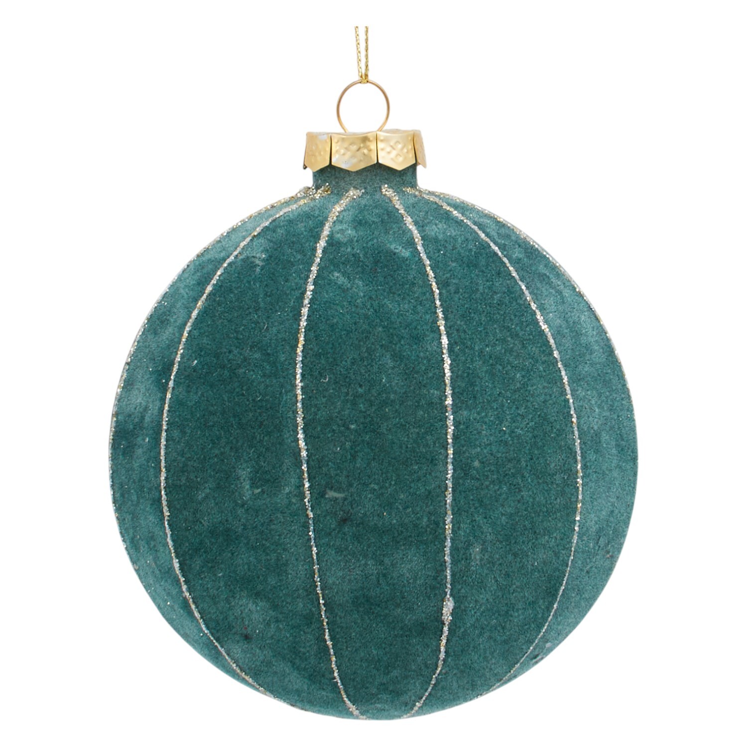 Flocked Striped Bauble Image 3