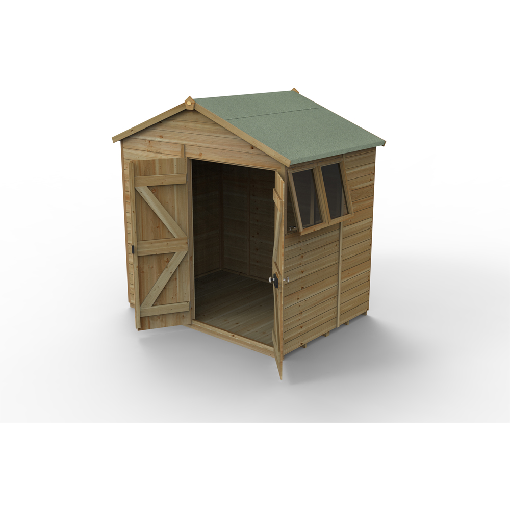 Forest Garden Timberdale 7 x 5ft 2 Opening Apex Shed Image 3