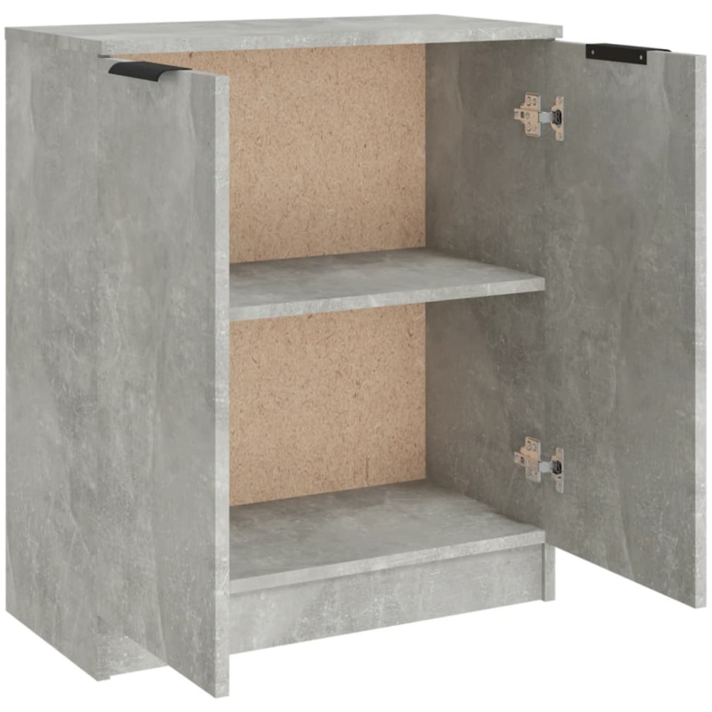 vidaXL 2 Door Concrete Grey Wooden Sideboard Image 5
