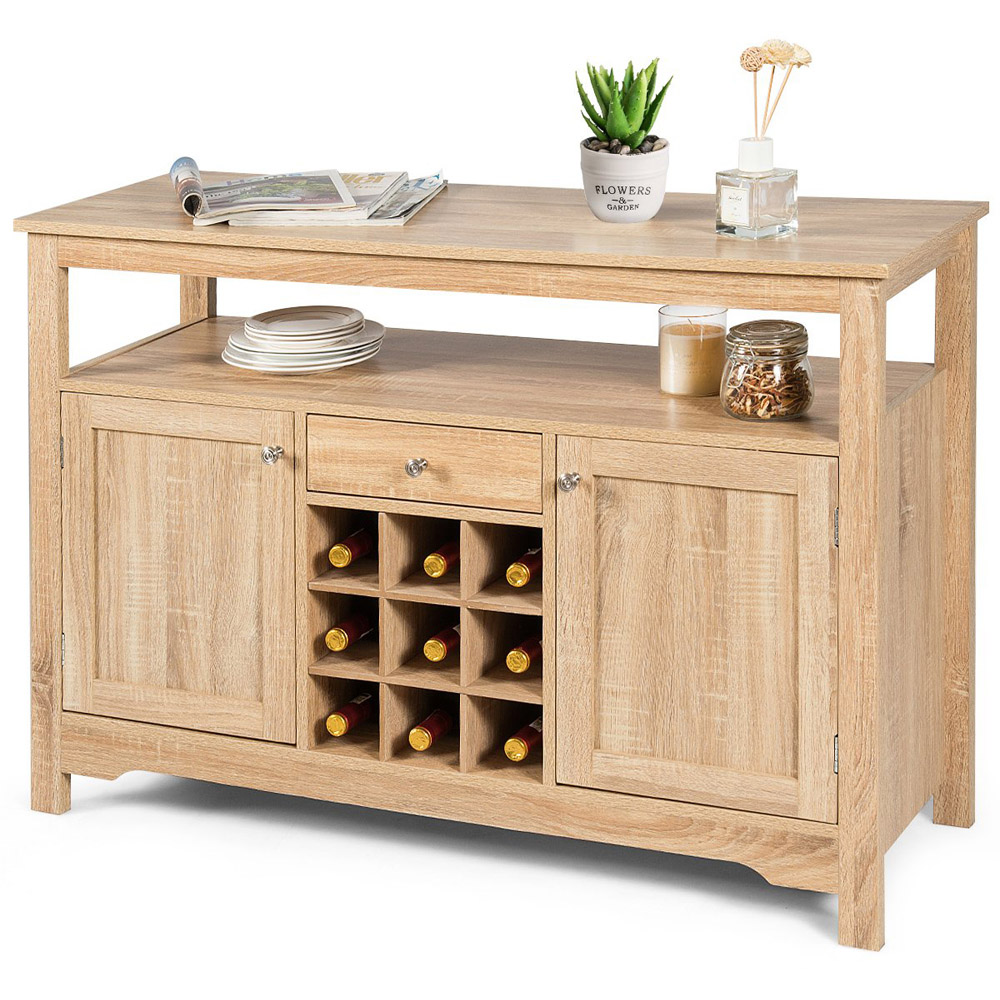 Costway Single Drawer Rustic Cupboard Image 3