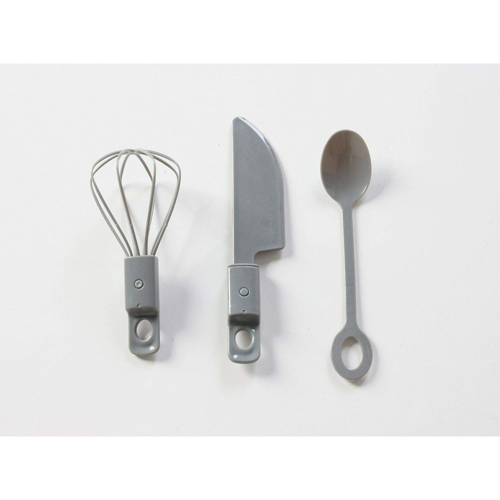 Kids Grey Wooden Pretend Kitchen Play Set Image 7