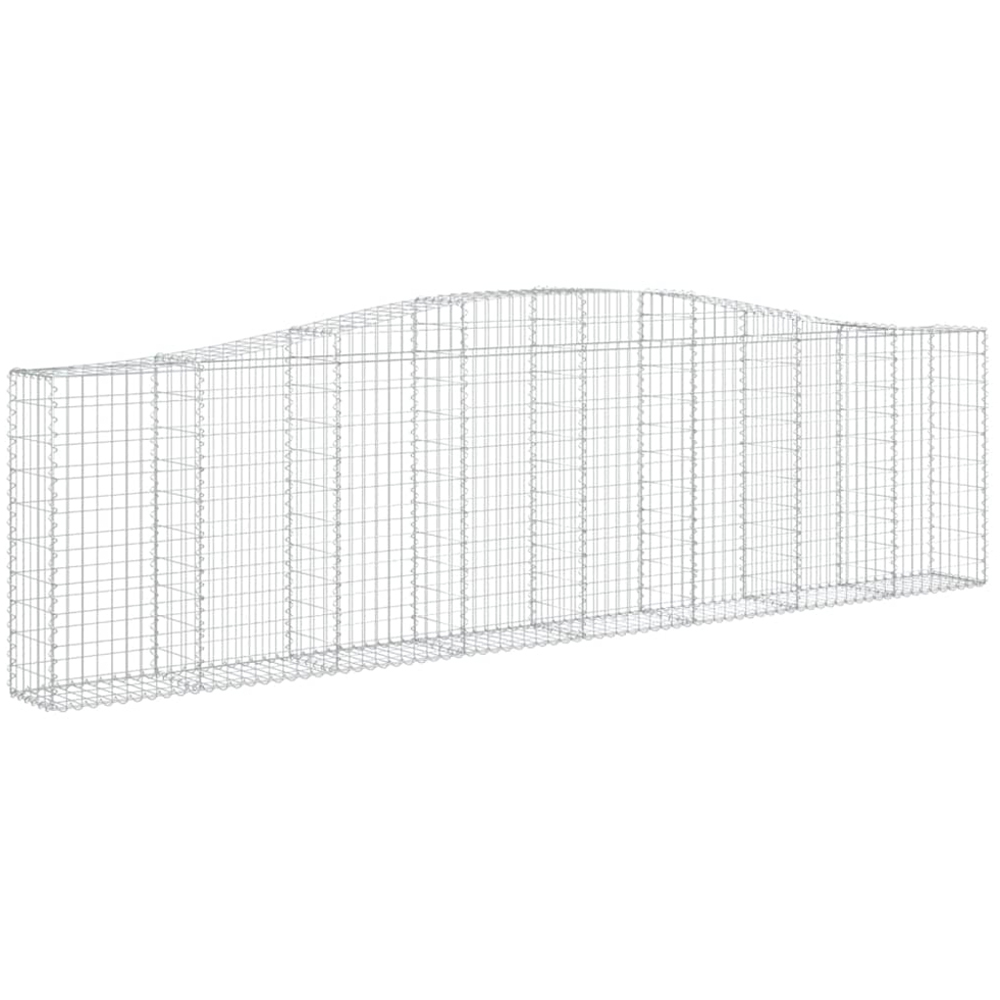vidaXL Silver Galvanised Iron Gabion Basket 400 x 30 x 100/120cm 4 Pack Image 1