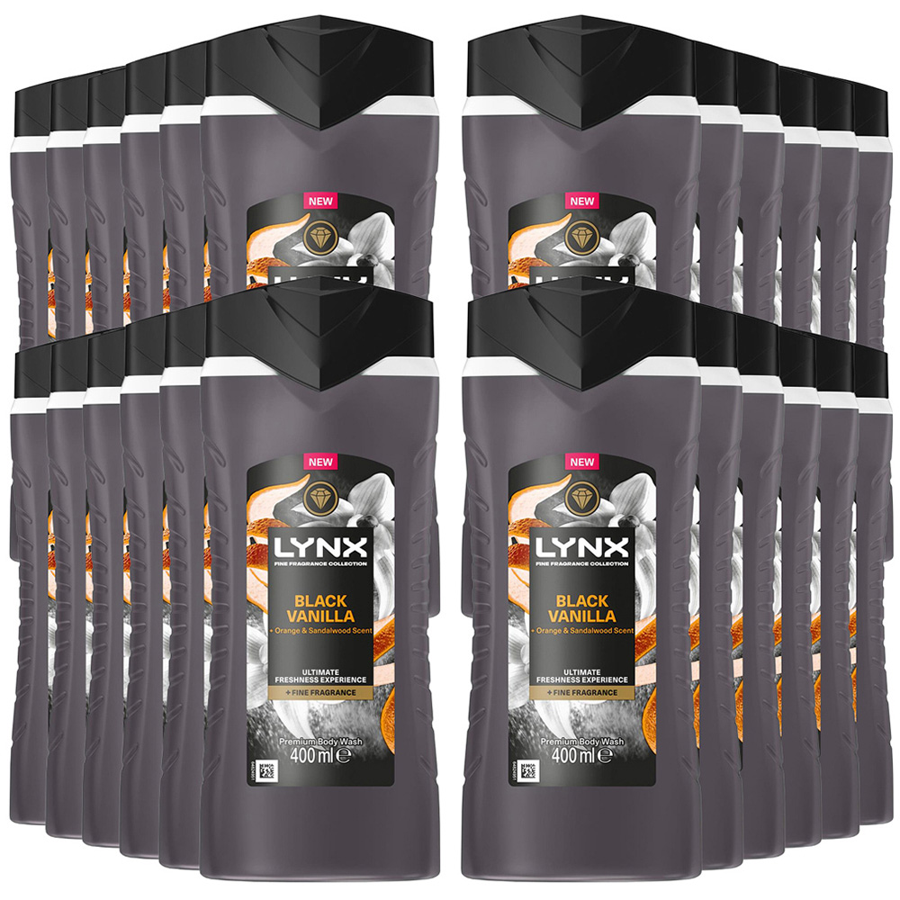 Lynx Black Vanilla Body Wash 400ml 24 Pack Image 1