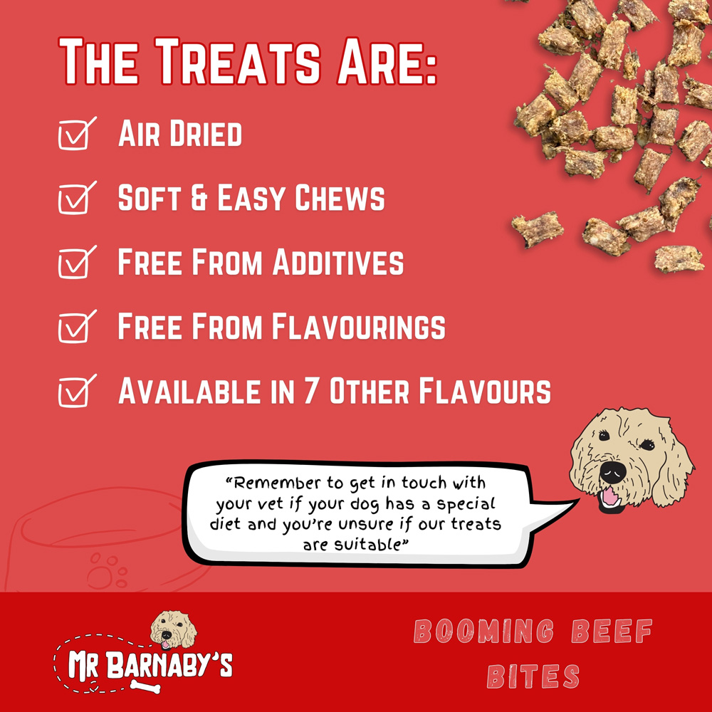 Mr Barnaby's Booming Beef Bites Dog Treats 2 Pack Image 6