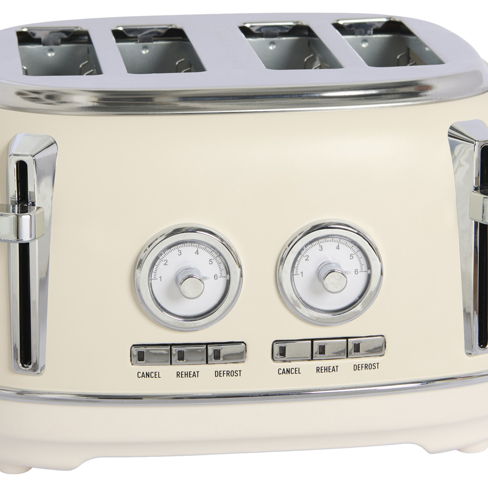 Kitchen Master 4 Slice Retro Toaster Cream Image 8