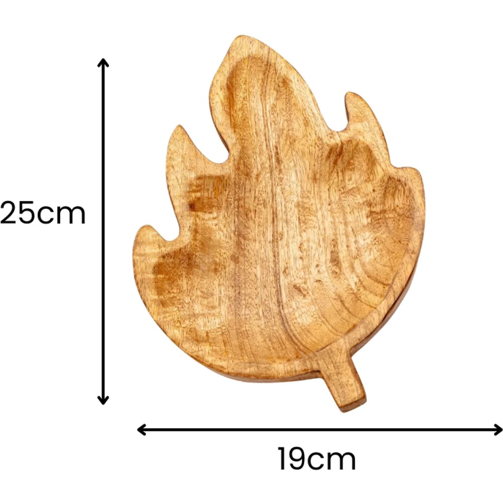 Garden Mile Wooden Leaf Large Tray Image 6