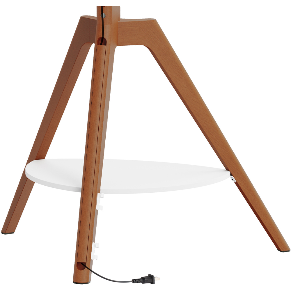 TTAP Tripod Single Shelf Light Wood Floor TV Stand Image 6