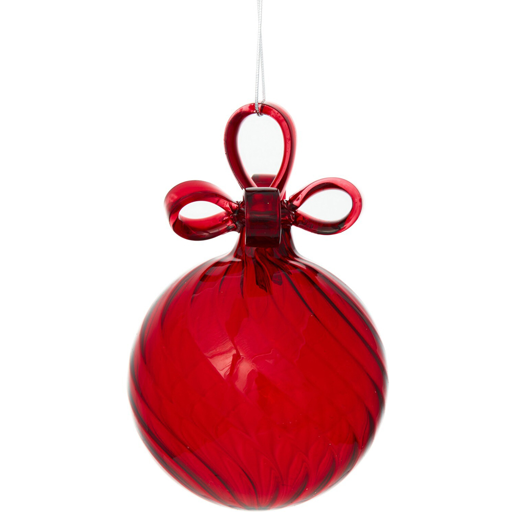 Glass Bow Bauble Image 4