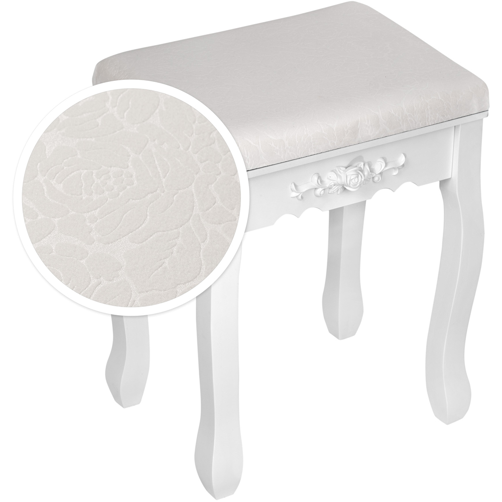 tectake 7 Drawer Antique Look Dressing Table Set with 3 Mirror Image 6