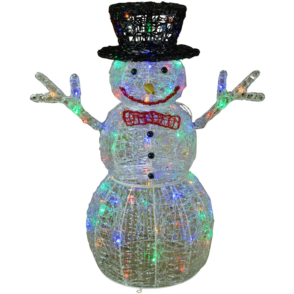 Samuel Alexander 88 Multicolour LED Acrylic Snowman Christmas Decoration 76cm Image 2