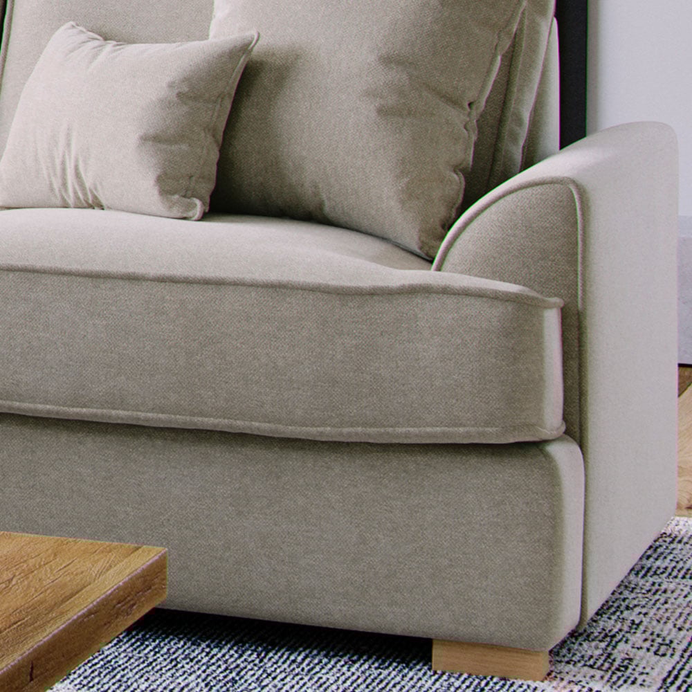 Alba City 5 Seater Stone Fabric Right Hand Corner Sofa Image 4