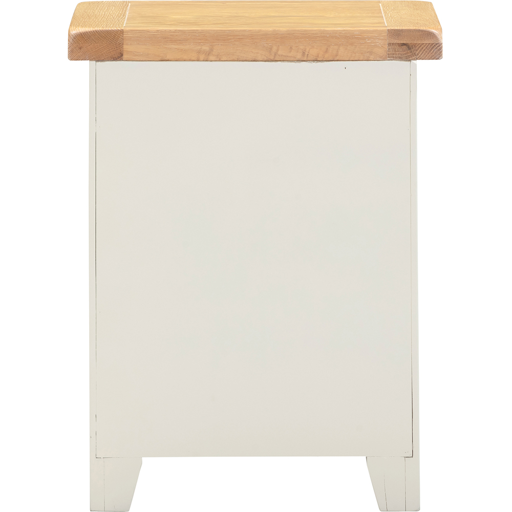 Seconique Windsor 3 Drawer Ivory and Oak Bedside Table Image 6