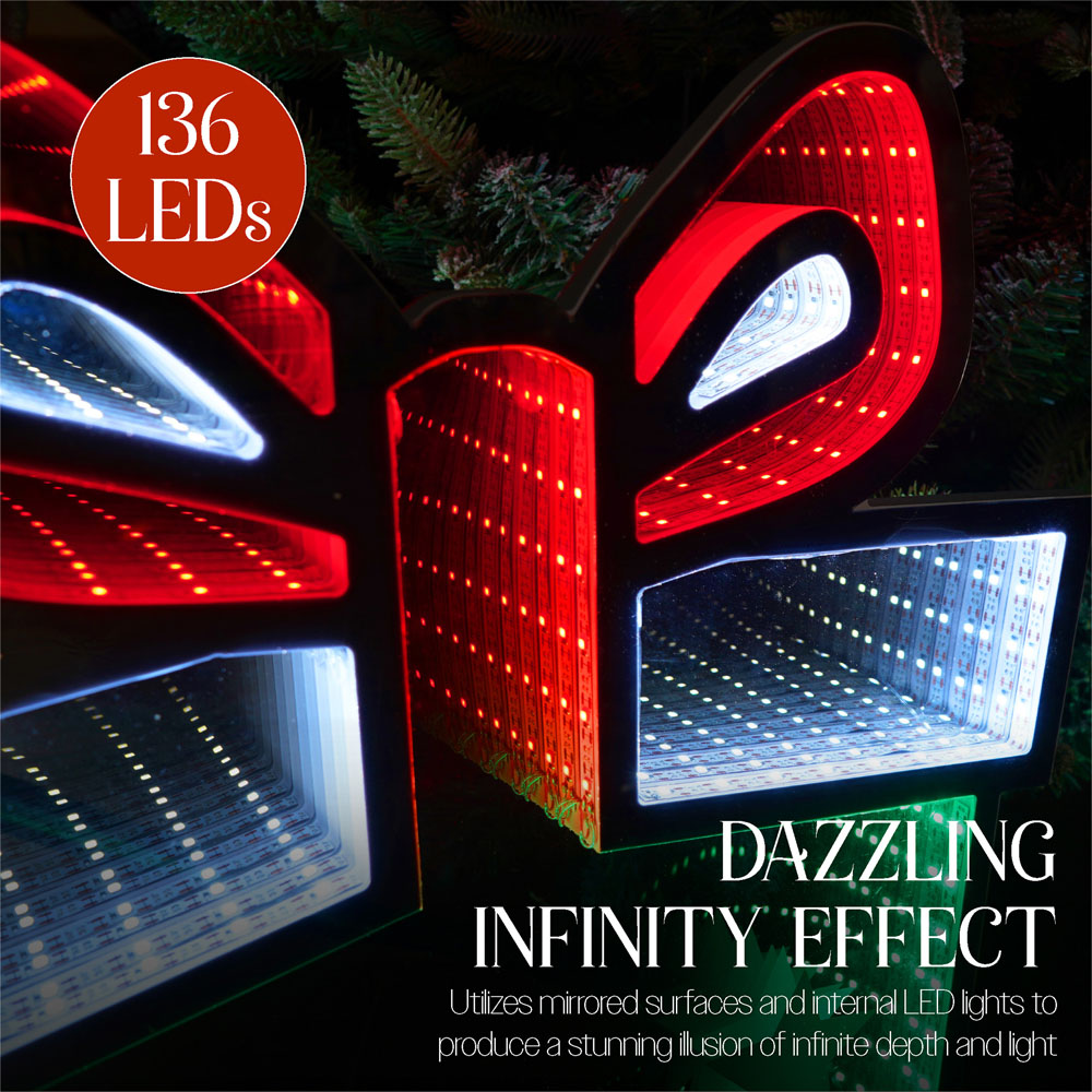 Xmas Haus 168 Super Bright LED Gift Box Infinity Light 42 x 56cm Image 4