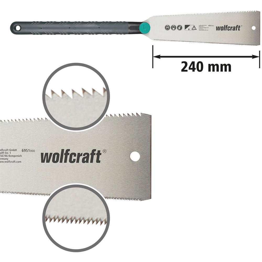 Wolfcraft R211495 Fine and Coarse Cuts Japanese Saw with 240mm Blade Image 9